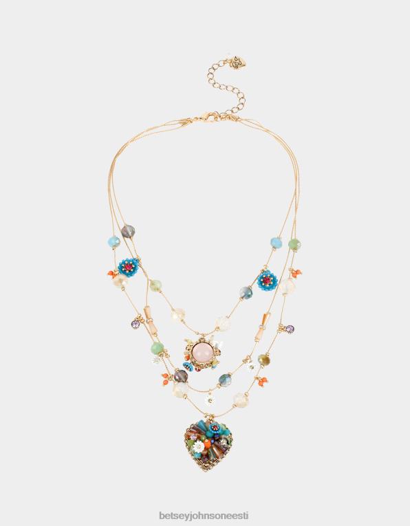 ee Betsey Johnson naised segalillest südame illusioon kaelakee mitu ehted 400N0324
