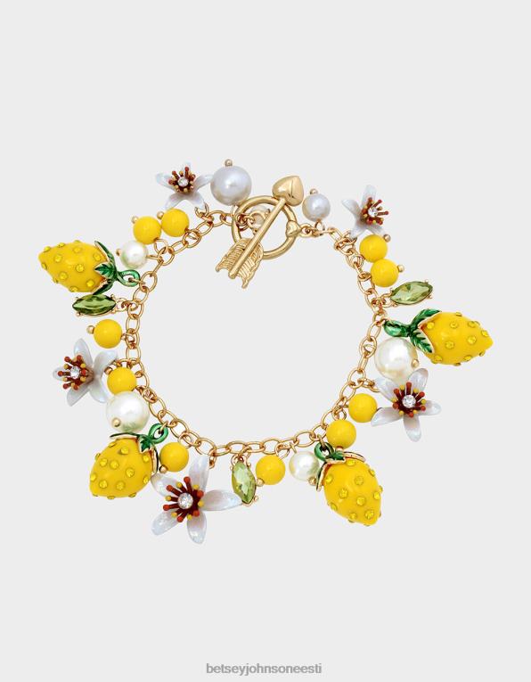 ee Betsey Johnson naised sidrunitilga värisev käevõru kollane ehted 400N0316