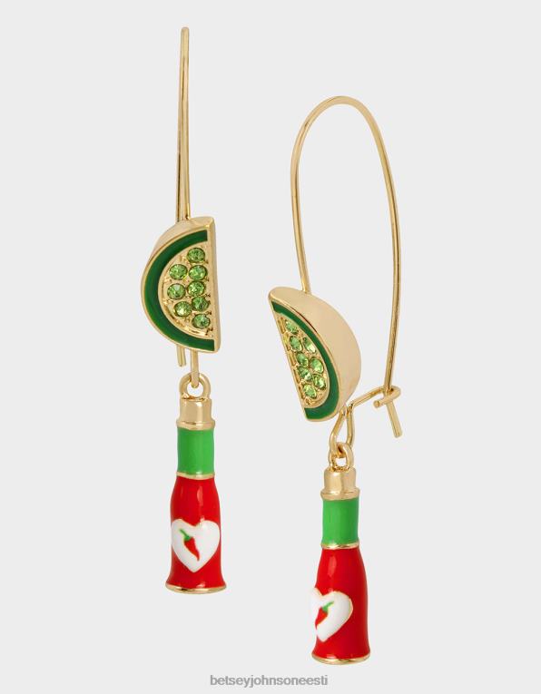 ee Betsey Johnson naised brunch kuuma kastmega kõrvarõngad punane ehted 400N0349