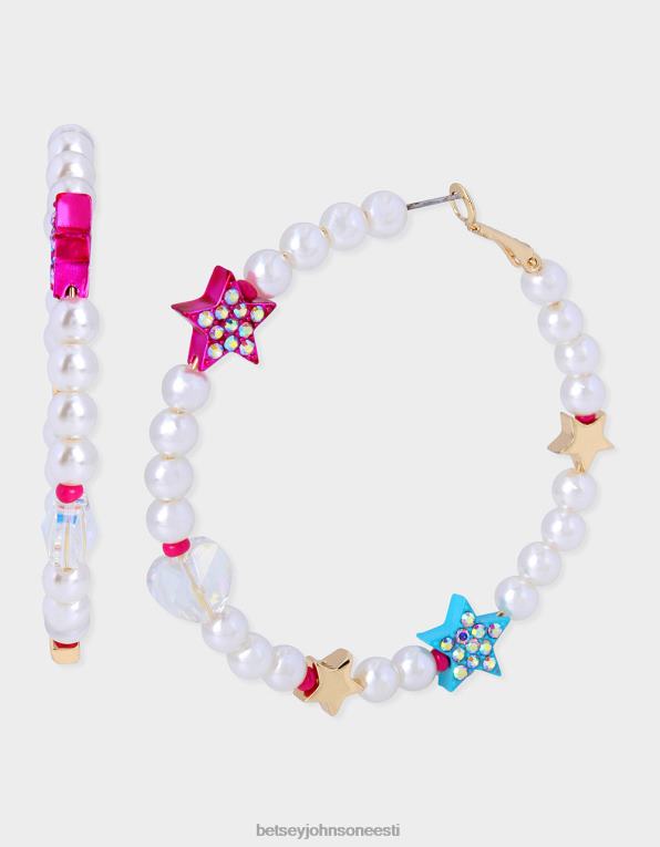 ee Betsey Johnson naised kidult kitš pärlihelme rõngad mitu ehted 400N0360