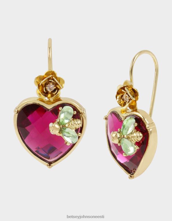 ee Betsey Johnson naised kivist südamega kõrvarõngad mitu ehted 400N0326