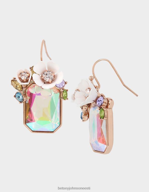 ee Betsey Johnson naised lillekivist tilkkõrvarõngad valge ehted 400N0321