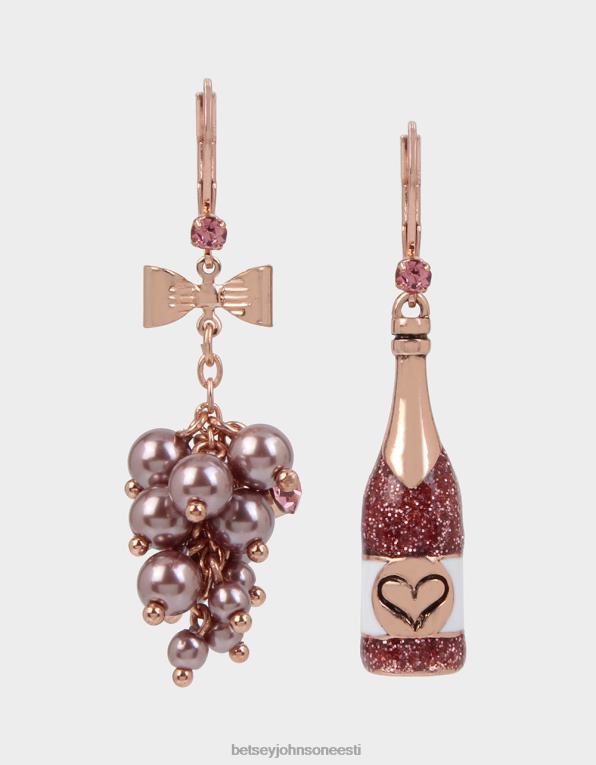 ee Betsey Johnson naised vein ja viinamarjad ei sobi kõrvarõngad roosa ehted 400N0333