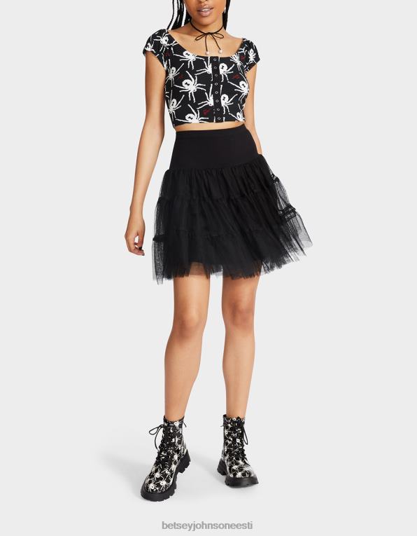 ee Betsey Johnson naised 80. bash tüll tutu must Riietus 400N0272