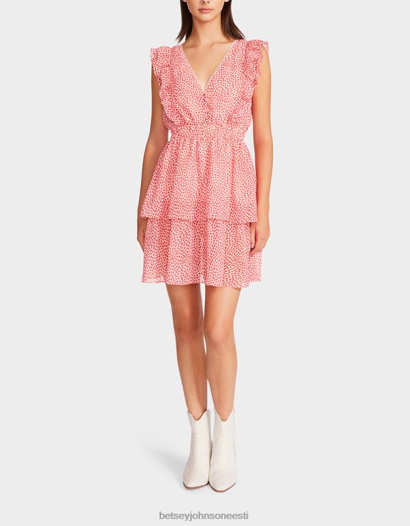 ee Betsey Johnson naised südamete kuninganna šifoonist minikleit roosa Riietus 400N0293