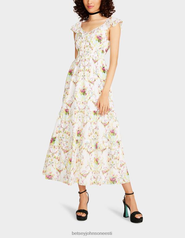 ee Betsey Johnson naised vine and dine maxi kleit valge Riietus 400N0280