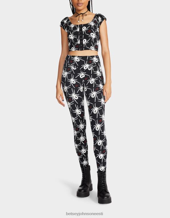 ee Betsey Johnson naised 80. bash teise naha säärised must valge Riietus 400N0304