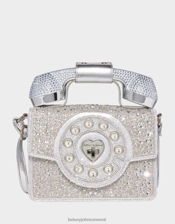 ee Betsey Johnson naised kitš miljoni tärni telefonikott hõbedane tarvikud 400N0202