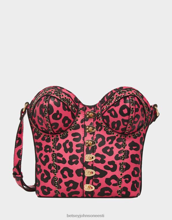 ee Betsey Johnson naised korsettide kitš armastan crossbody must/roosa tarvikud 400N0219