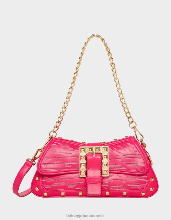 ee Betsey Johnson naised lihtne seal tiger crossbody kott roosa tarvikud 400N0261