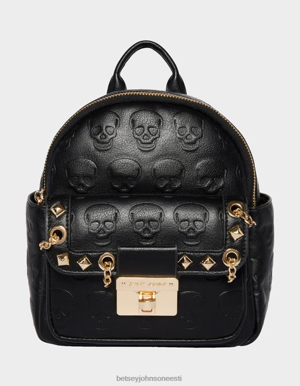 ee Betsey Johnson naised no brainer skull mini seljakott must tarvikud 400N0241