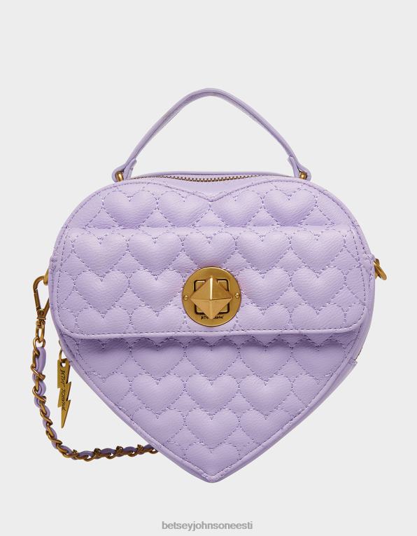 ee Betsey Johnson naised oh mu süda ristike lavendel tarvikud 400N0254